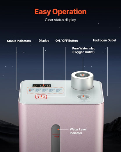 Hydrogen Inhalation Machine 99.99% High Purity 180ml/min Portable